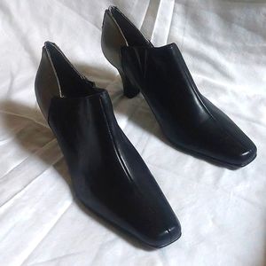 Leather boots black and pewter